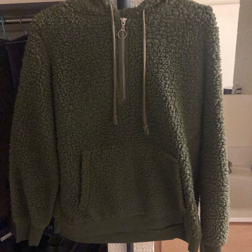 Quarter Zip Teddy Pullover sweater